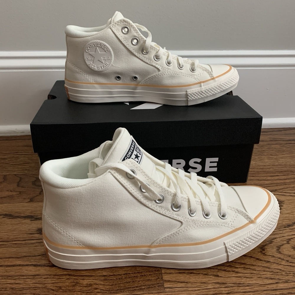 Converse Chuck Taylor All Star Egret White Malden Street Mid Shoes Men's Size 9